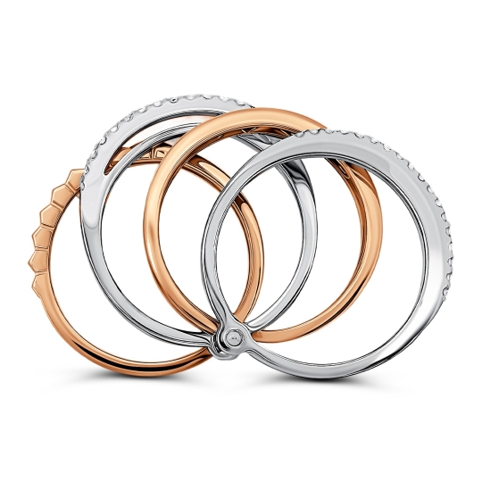 Кольцо из золота с фианитами