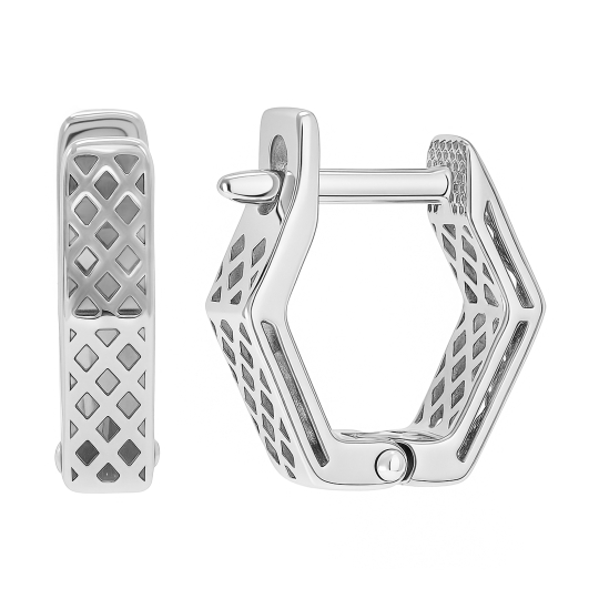 Серьги из серебра с фианитами