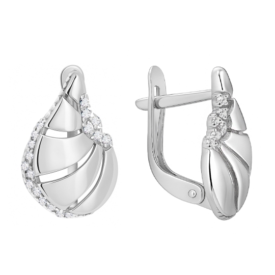 Серьги из серебра с чернением "Змеи"