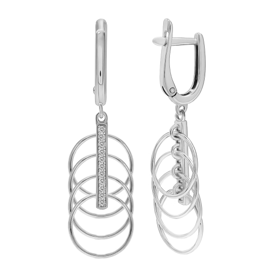 Серьги из серебра с агатами