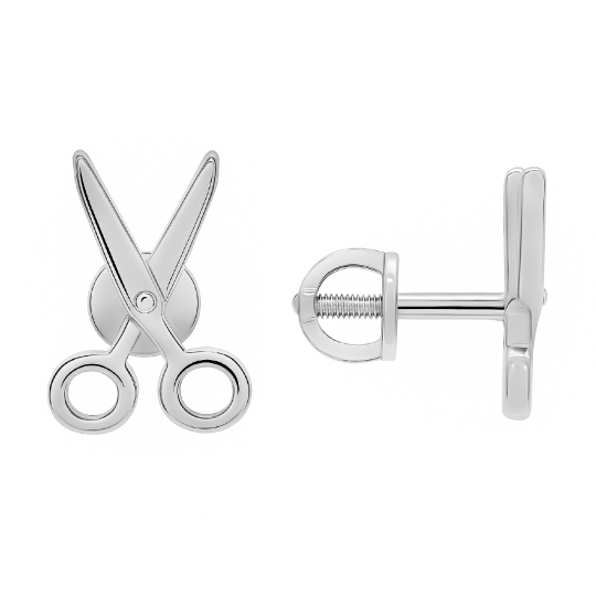 Серьги из серебра с фианитами