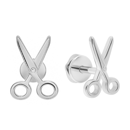 Серьги из серебра с фианитами