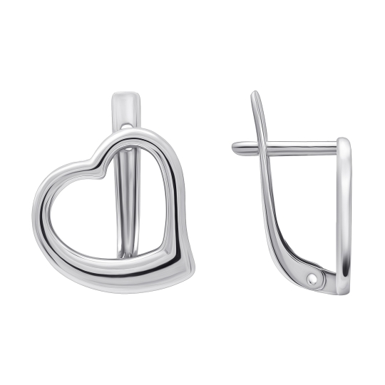 Серьги из серебра с фианитами