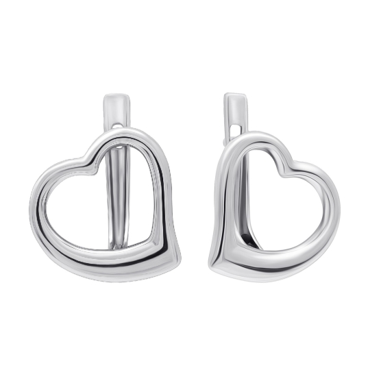 Серьги из серебра с фианитами