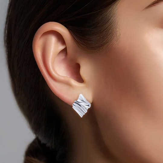 Серьги-кольца из серебра