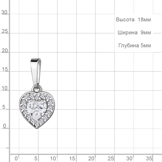 Серьги из серебра с фианитами