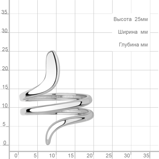 Кольцо из серебра с фианитами