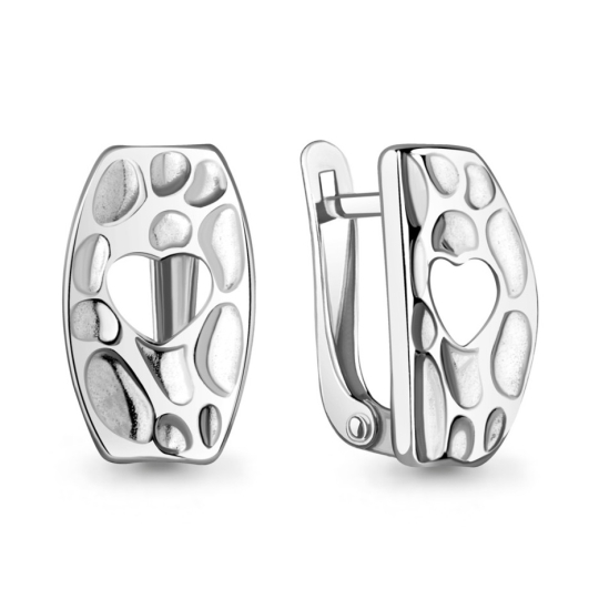 Серьги из серебра с фианитами