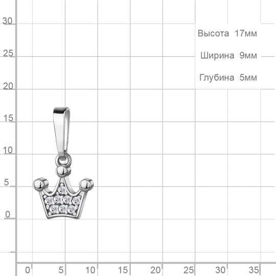 Подвеска из серебра "Корона"