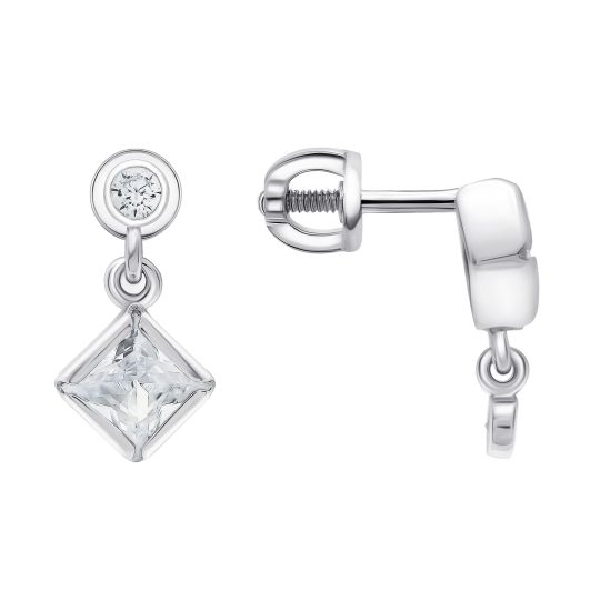 Серьги конго из серебра