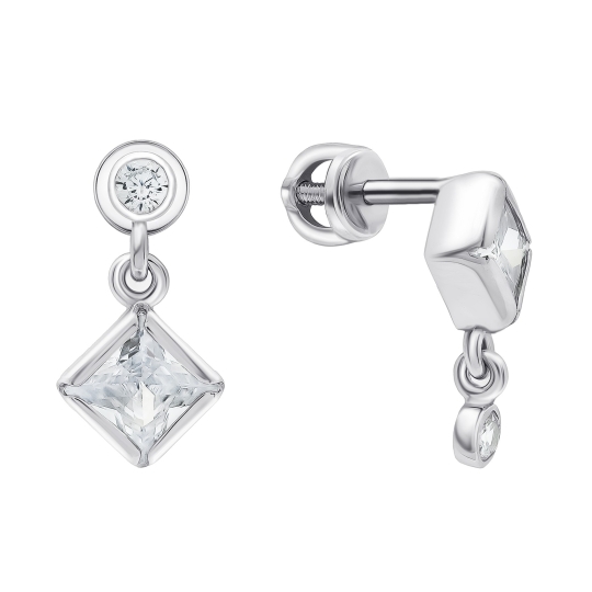 Серьги конго из серебра