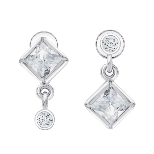 Серьги конго из серебра