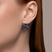 Серьги из серебра с фианитами