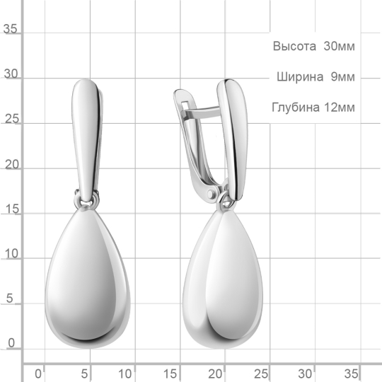 Серьги из серебра с эмалью
