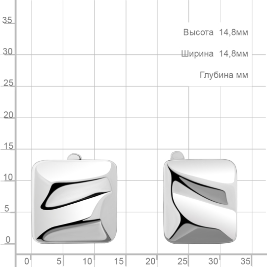 Серьги из серебра с фианитами