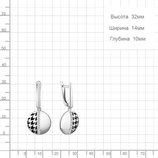 Серьги из серебра с топазами