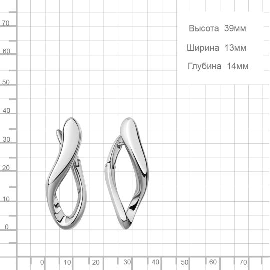 Серьги из серебра с топазами