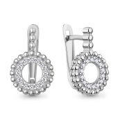 Серьги из серебра с фианитами