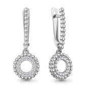 Серьги из серебра с фианитами