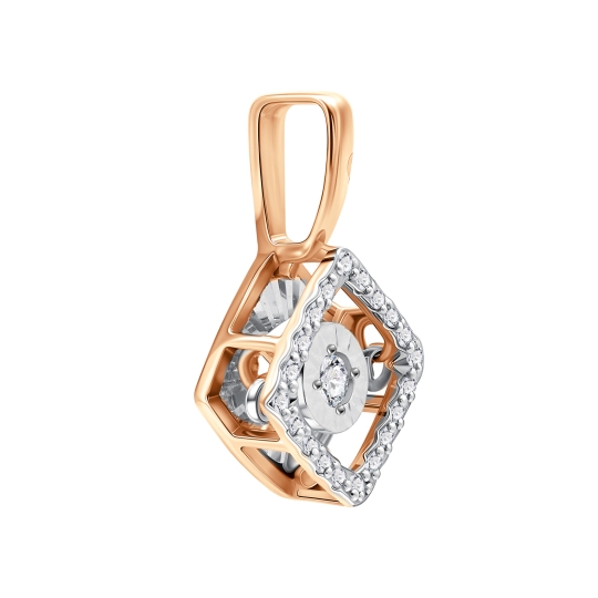 Подвеска-крест из белого золота 