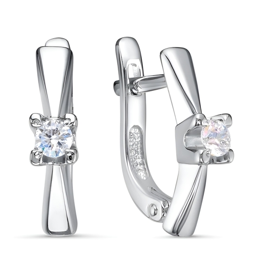 Серьги из серебра с бриллиантами