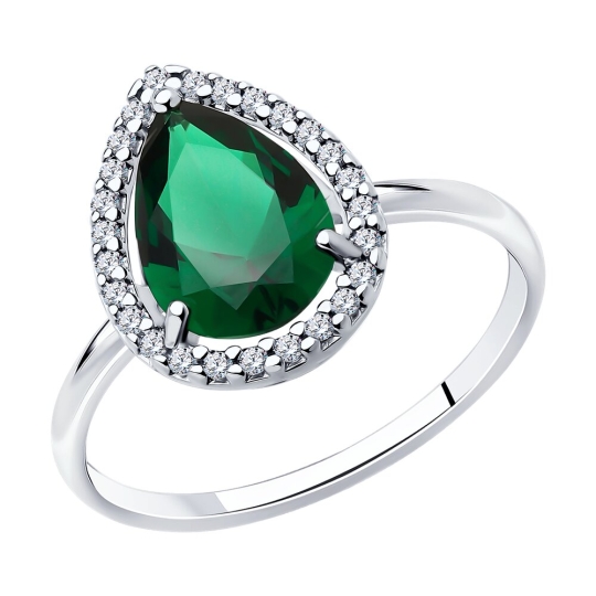 Серьги из серебра с фианитами