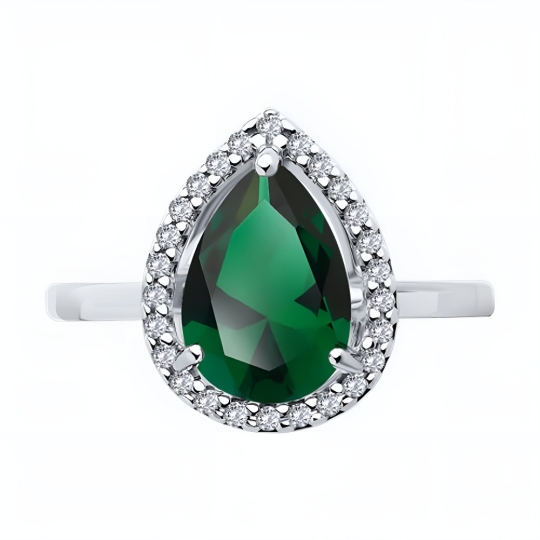 Серьги из серебра с фианитами