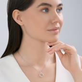 Подвеска из серебра с фианитами