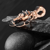 Подвеска из золота с черными фианитами