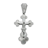 Подвеска-крест из серебра