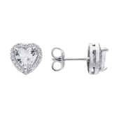 Серьги из серебра с фианитами