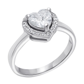 Кольцо из серебра с фианитами