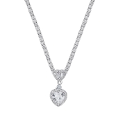 Колье из серебра с фианитами