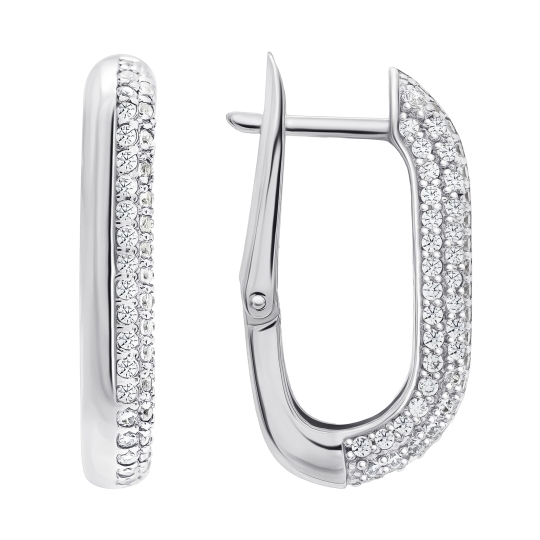 Серьги из серебра "Сердце"