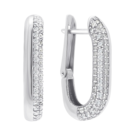 Серьги из серебра "Сердце"