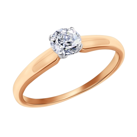 Кольцо из золота со Swarovski Zirconia и фианитами
