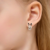 Серьги из серебра с эмалью