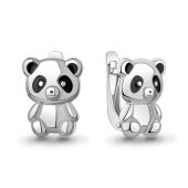 Серьги из серебра с эмалью