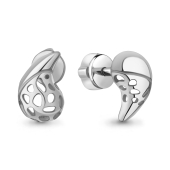 Асимметричные серьги из серебра