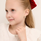 Подвеска из серебра с позолотой и фианитом