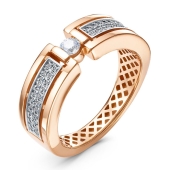 Кольцо из золота с фианитами