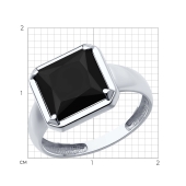 Кольцо из серебра с ониксом