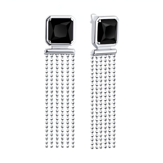Серьги из серебра с эмалью