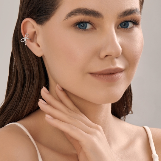 Серьги из серебра с агатами