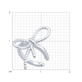 Серьга-кафф из серебра