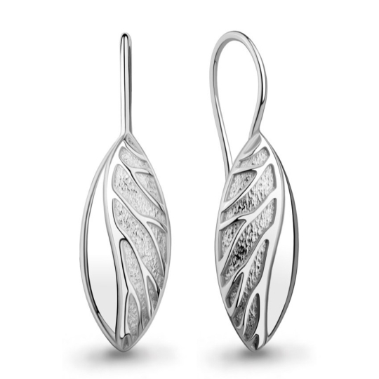Серьги из серебра с агатами и фианитами