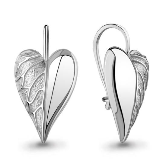 Серьги из серебра с горным хрусталем