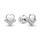 Серьги из серебра с фианитами