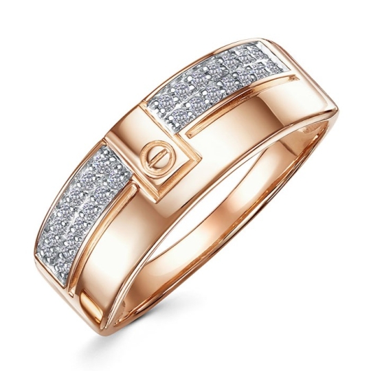 Кольцо из золота со Swarovski Zirconia и фианитами