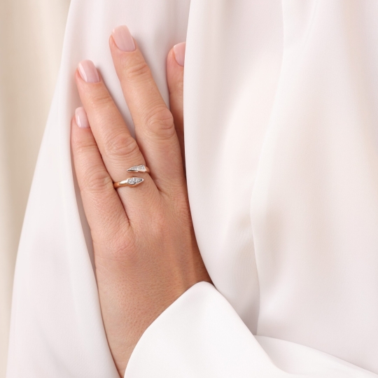 Кольцо из золота с фианитами